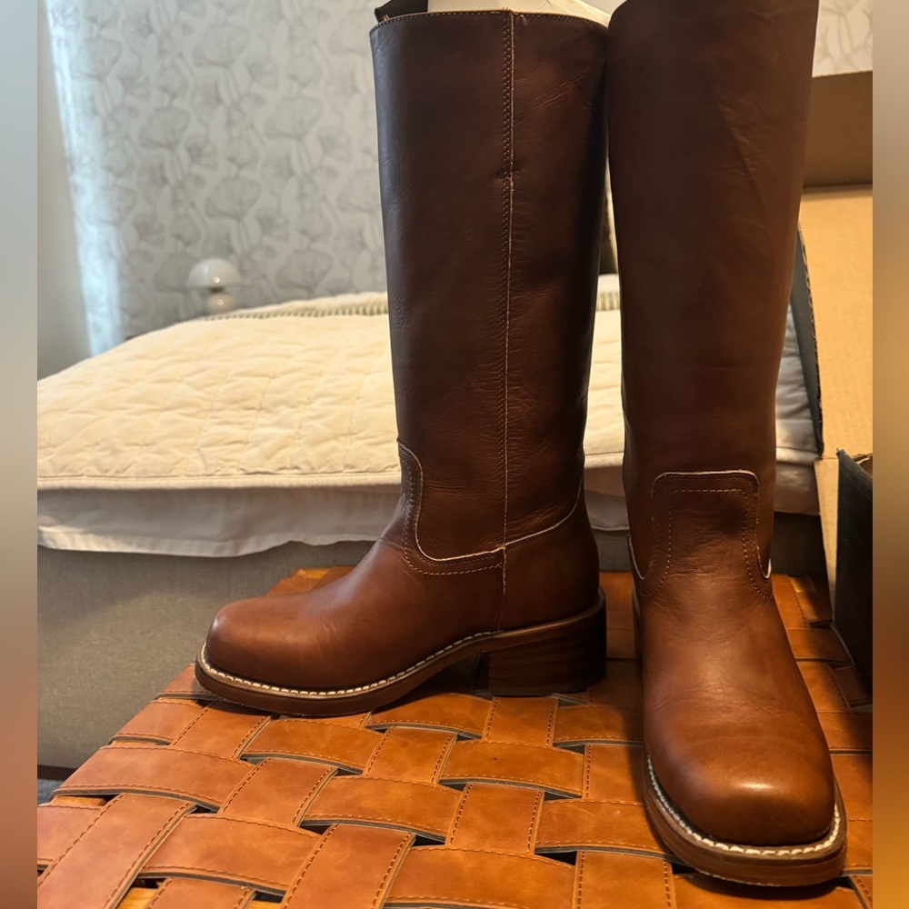 Frye Campus 14L boot in Saddle Montana Leather - Picture 3 of 13